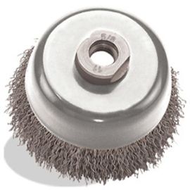 Pearl Abrasive CLWBC658 6 x .015 x 5/8-11 Crimped Cup Tempered Wire Brush