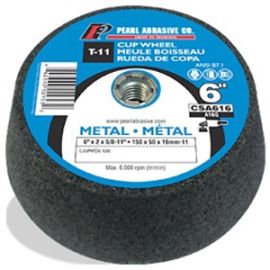 Pearl Abrasive CSA616 6 x 2 x 5/8-11 Aluminum Oxide Type 11 Cup Grinding Wheel Type 11