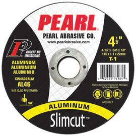 Pearl Abrasive CW4532ALM 4-1/2 x .045 x 7/8 SLIMCUT Aluminum Type 1 Thin Cut-Off Wheel