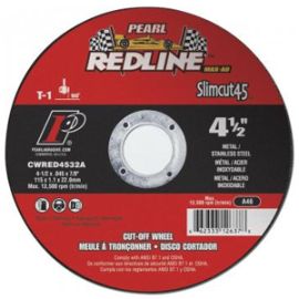 Pearl Abrasive CWRED0532A 5 x .045 x 7/8 Aluminum Oxide SLIMCUT Redline MAX A.O. Type 1 Thin Cut-Off Wheel