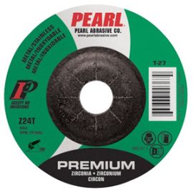 Pearl Abrasive DC901PZH 9 x 1/8 x 5/8-11 Zirconia Type 27 For Pipeline Depressed Center Grinding Wheel