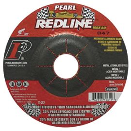 Pearl Abrasive DCRED40 4 x 1/4 x 5/8 Aluminum Oxide Redline MAX A.O. Type 27 Depressed Center Grinding Wheel