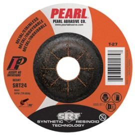 Pearl Abrasive DCSRT45 4-1/2 x 1/4 x 7/8 SRT Type 27 Contaminant Free Depressed Center Grinding Wheel
