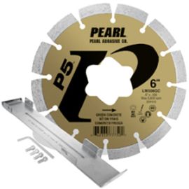 Pearl Abrasive LW006GC 6 X .100 Star Arbor P5 Green Concrete/Early Entry Blade Kit