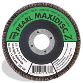Pearl Abrasive MAX4560Z 4-1/2 x 7/8 Zirconia Premium Type 27 MAXIDISC - Flap Disc