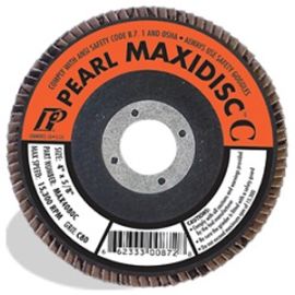 Pearl Abrasive MAX4580C 4-1/2 x 7/8 Silicon Carbide Type 27 MAXIDISC - Flap Disc