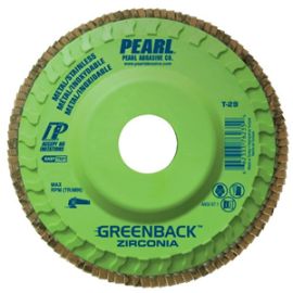 Pearl Abrasive MAX6040ZG 6 x 7/8 Greenback Trimmable Zirconia Type 29 MAXIDISC - Flap Disc