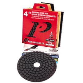 Pearl Abrasive SPD4200 200 Grit  (Red) 4 Inch Premium Polishing Pads Hook & Loop Backing  Polishing Diamond Pads