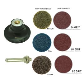 Superior Pads and Abrasives PP20K 2" Diameter 7pcs Twist Lock Spindle Disc Surface Conditioning Kit
