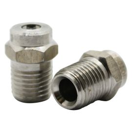 Interstate Pneumatics PW7106-2PK 1/4 Inch Male NPT Stainless Steel Surface Cleaner Nozzle, 25 Degree, 10 GPM - 2/Pk