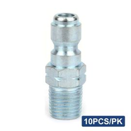 Interstate Pneumatics PW7133-10PK Pressure Washer 1/4 Inch MNPT Steel Plug 5200 PSI - 10/Pk