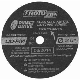 RotoZip DD-PM5 Plastic & Metal Direct Drive Cut-Off Wheels (5PK)