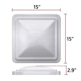 Superior Electric RVA1550W RV Trailer Roof Vent Lid / Cover Universal Replacement - White
