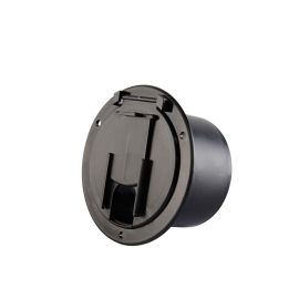 Superior Electric RVA1575 Round Electric Cable Hatch for 50 Amp Cord - Black