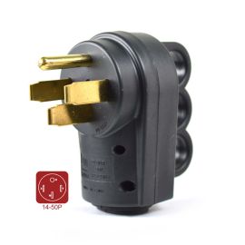 Superior Electric RVA1595 50 AMP RV Plug NEMA 14-50P with Handle - ETL Approved