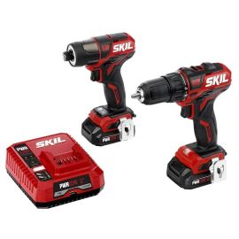 Skil CB736701 PWRCore 12™ Brushless 12V Drill Driver and Impact Driver Kit with PWRJump™ Charger