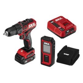 Skil CB737501 PWRCore 12™ Brushless 12V 1/2 Inch Drill Driver and Laser Distance Measurer & Level Kit with PWRJump™ Charger