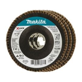 Makita T-03894 X-LOCK 4-1/2 Inch Type 29 Angled Flap Disc, 40 Grit
