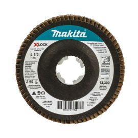 Makita T-03903 X-LOCK 4-1/2 Inch Type 29 Angled Flap Disc, 60 Grit