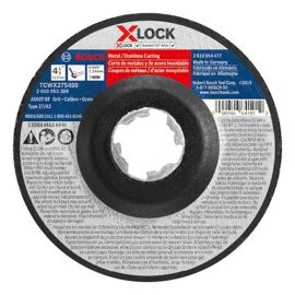 Bosch TCWX27S450 4-1/2 Inch x 0.045 Inch X-LOCK Arbor Type 27A (ISO 42) 60 Grit Fast Metal/Stainless Cutting Abrasive Wheel - 25 Pieces
