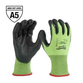 Milwaukee 48-73-8952 High Visibility Cut Level 5 Polyurethane Dipped Gloves - Large (Pack of 6)