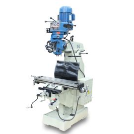 Baileigh VM-836E-1 120V Vertical Mill, 8 Inch x 36 Inch Table, 8 Speed Includes R8 Spindle, Coolant, Lubricator, Work Light