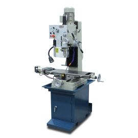 Baileigh VMD-931G 110V Gear Driven Mill and Drill, Includes Stand, Coolant System, Work Light, Power X, and R8 Spindle