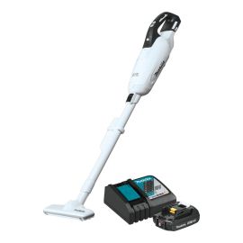 Makita XLC05R1WX4 18V LXT® Lithium-ion Compact Brushless Cordless 3-Speed Vacuum Kit, w/ Push Button and Dust Bag, with one battery (2.0Ah)