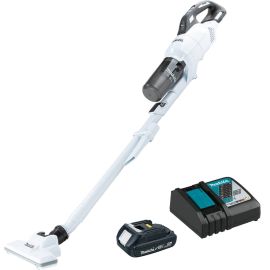 Makita  XLC11R1W 18V Lxt Lithium-Ion Compact Brushless Cordless Cyclonic 4-Speed Stick Vacuum Kit, With One Battery (2.0Ah)