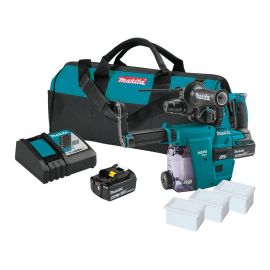 Makita XRH011TWX 18V LXT Lithium-Ion Brushless Cordless 1 Inch Rotary Hammer Kit, accepts SDS-PLUS bits, HEPA Dust Extractor Attachment, bag (5.0Ah)