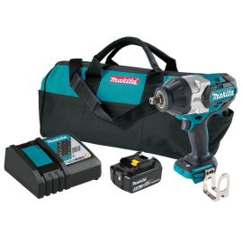 Makita XWT19T 18V LXT® Lithium-Ion Brushless Cordless 3-Speed 1/2 Inch Sq. Drive Impact Wrench Kit w/ Detent Anvil (5.0Ah)