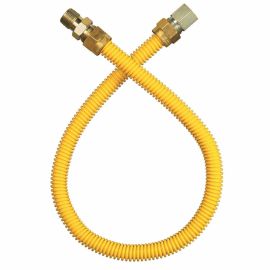 Thrifco 4406695 3/4 Inch MIP x 3/4 Inch FIP x 36 Inch Long Gas Appliance Connector Yellow (5/8 Inch O.D. x 1/2 Inch I.D.)