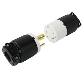 Superior Electric YGA017-KIT 30 Amp 250 Volt Male Female Twist Lock 3 Wire Plug Nema L6-30P/30R (YGA017 + YGA017F)