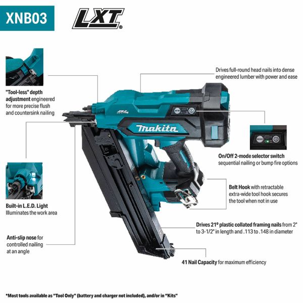 Makita XNB03Z 18V LXT Lithium-Ion Cordless 21 Full Round