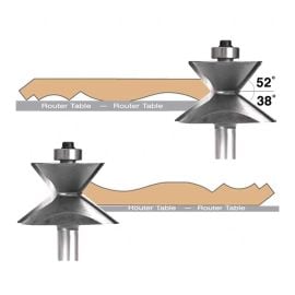 Eagle America Crown Molding Bevel Angle Router Bits - 38° & 52°