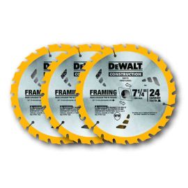 Dewalt DW3578P3 7 1/4IN 24T 3PK Framing Blade ( Replacement Of DW3578B3 )