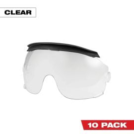 Milwaukee 48-73-1454 10pk Gasketed Clear Eye Visor Replacement Lenses (Milwaukee BOLT™ Safety Helmet & BOLT™ Hard Hat Mount)