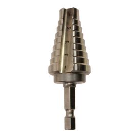 Makita 711497-A 9/16 to 1 H.S.S. Step Drill Bit, 3/8 Shank