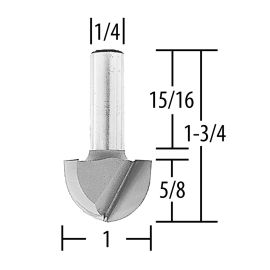 Makita 733270-A Router Bit, 1 Core Box, 2 Flute, 1/4 SH, C.T.