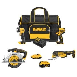 Dewalt DCKSS400D1M1 20V MAX 4 Tool Combo Kit with Medium Site Ready