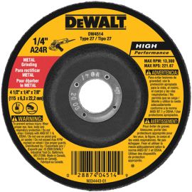 Dewalt DW4514 4-1/2x1/4 Metal Gp Bulk (25 Pack)