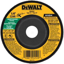 Dewalt DW4524 4-1/2 X 1/4 Masry Bulk (25 Pack)