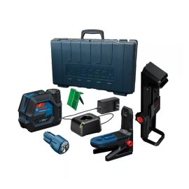 Bosch GCL165-82CGL 12V Max Connected Green-Beam Cross-Line Laser with Plumb Points and 12V Battery