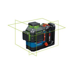 Bosch GLL330-80CGL 18V 360º Connected Green-Beam Three-Plane Leveling and Alignment Laser with (1) 4 Ah Battery