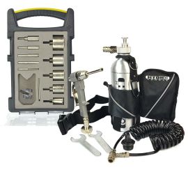 Hydro Handle HHPSET-K2 1/2" Chuck Hydro Handle, Quick Release Water Fittings, Recoil Hose, Hand Pump, Bottle with Carrying Pouch in a Storage Box & the HHBLKIT 10pcs Bit Set