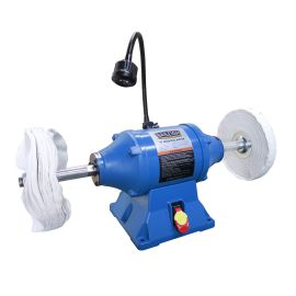 Baileigh IB-10 10 Inch Industrial Bench Top Buffer, 110V Includes LED Work Light and Buffing Wheels