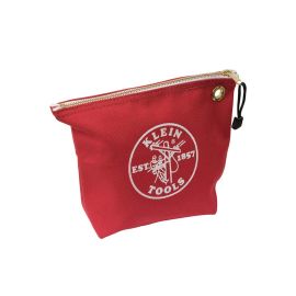 Klein Tools 5539RED Canvas Zipper Bag- Consumables, Red