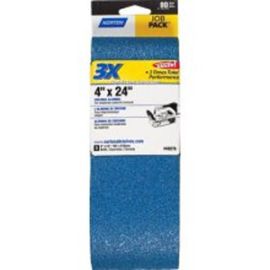 Norton 49277 4 Inch x 24 Inch 50 Grit Sanding Belt (Pack of 5)