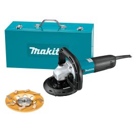 Makita PC5010CX1 5 Inch SJS™II Compact Concrete Planer, 12 AMP, 4,000 - 9,000 RPM, var. spd., no lock-off, lock-on, dust extraction shroud, diamond cup