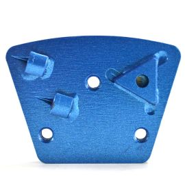 Total Polishing Systems PCD31CL Trapezoid (TRAP) Floor Grinding Disc Metal Bond Diamond Disc (PCD) with Triangle Carbide Cutter for Concrete Grinding - Left